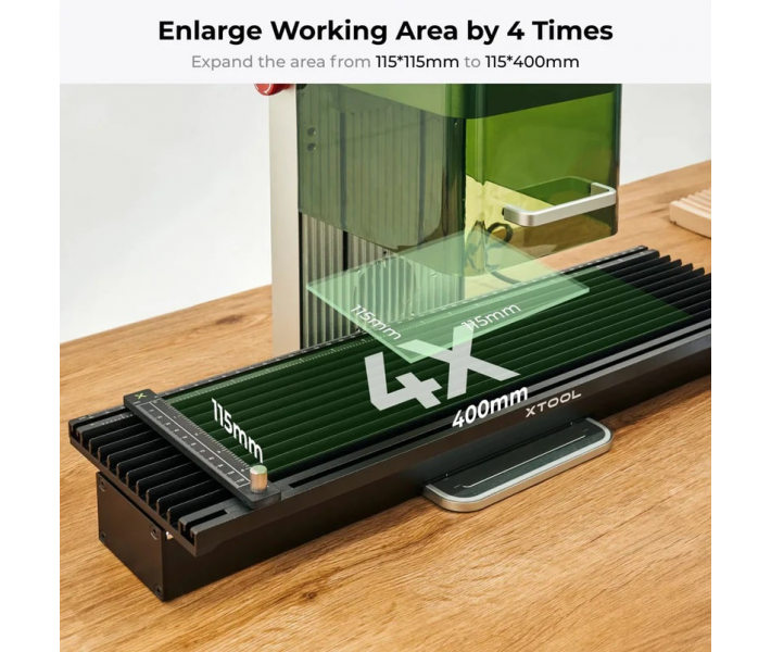 Extensión deslizante para el grabador-cortador xTool F1