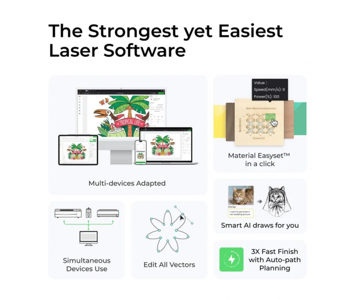Grabador-cortador láser xTool F1 Ultra