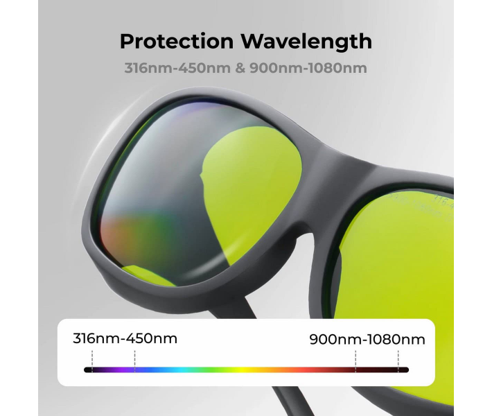 Gafas protectoras xTool Laser Safety Goggles | 316-450 nm, 900-1080 nm