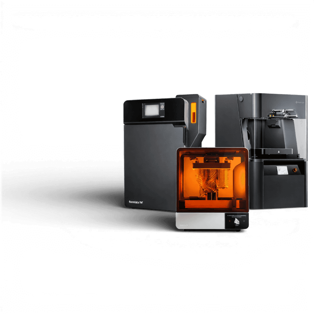 Gama de impresoras 3D SLA profesionales de Formlabs: Fuse 1+, Form 4L, Markforged FX10