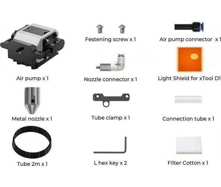 Filtro de aire para grabador láser xTool D1 Air Assist Set 1.5