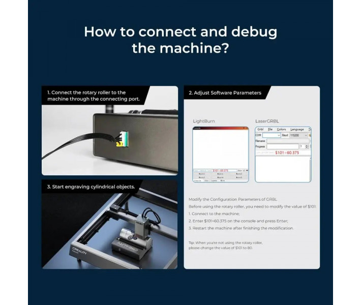 Creality Rotary Roller para grabadores láser