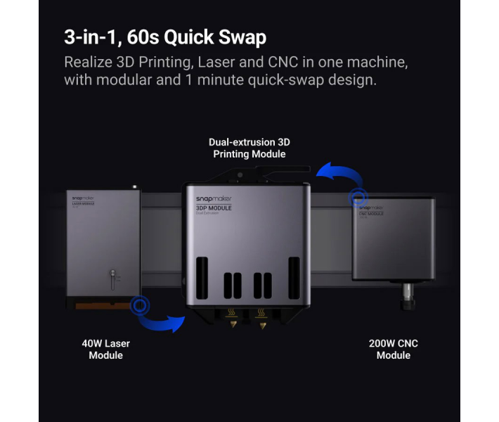 Impresora 3D 3 en 1 Snapmaker Artisan Premium 40W
