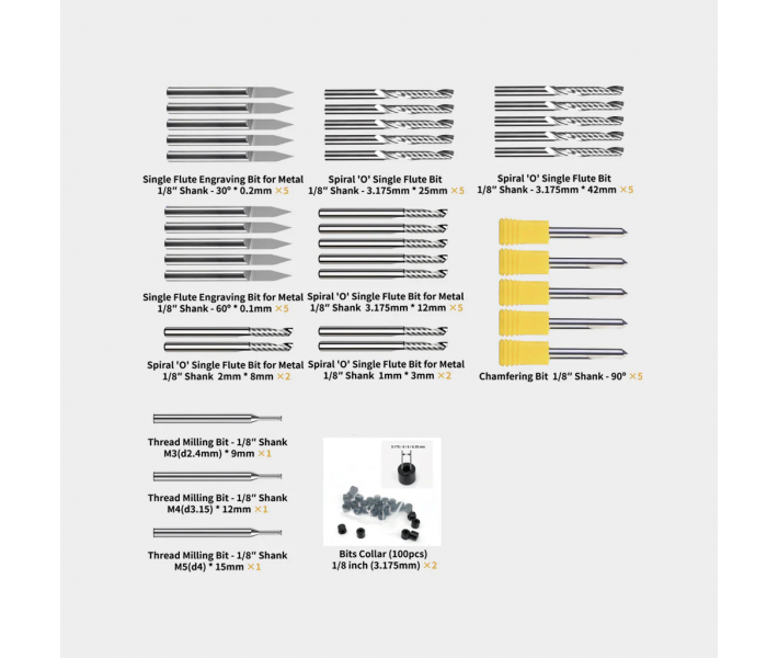 Juego de fresas Carvera