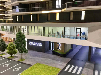 Maqueta arquitectónica de un barrio urbano: presentación para inversores