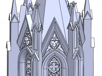 Modelo 3D de un elemento arquitectónico basado en planos para impresión 3D en España