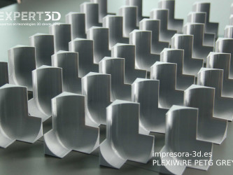 Peças impressas em 3D FDM com filamento Plexiwire PETG Grey