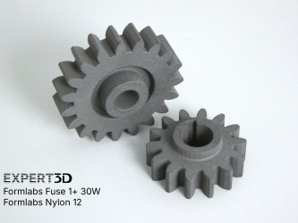 Engrenagens de alta resistência impressas em 3D SLS com Formlabs Form Fuse 1+ 30W - Nylon 12 Powder (PA12)