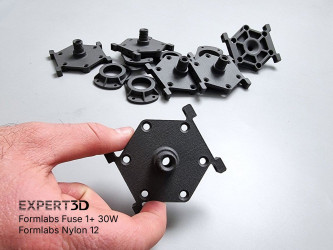 Suporte hexagonal impresso em 3D SLS com Formlabs Form Fuse 1+ 30W - Nylon 12 Powder (PA12)