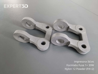 Alavancas articuladas impressas em 3D SLS com Formlabs Form Fuse 1+ 30W - Nylon 12 Powder (PA12)