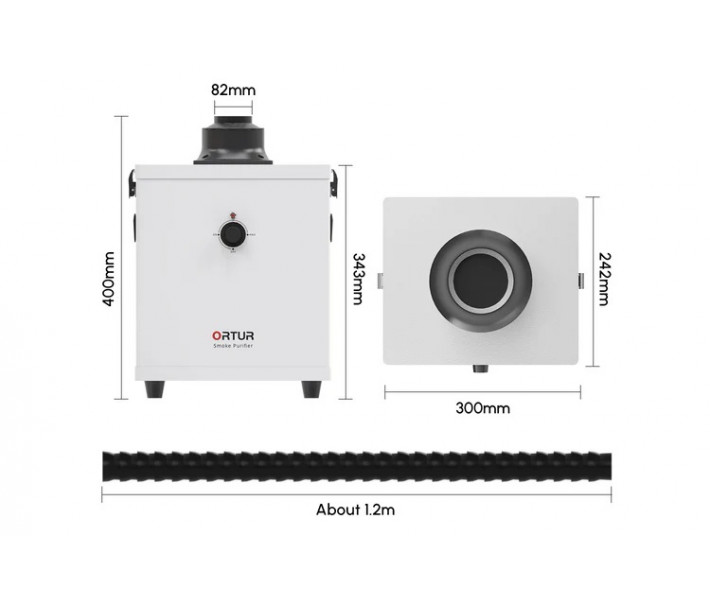 Grabador y cortador láser cerrado Ortur H20 de 40 W  + PURIFICADOR DE HUMOS