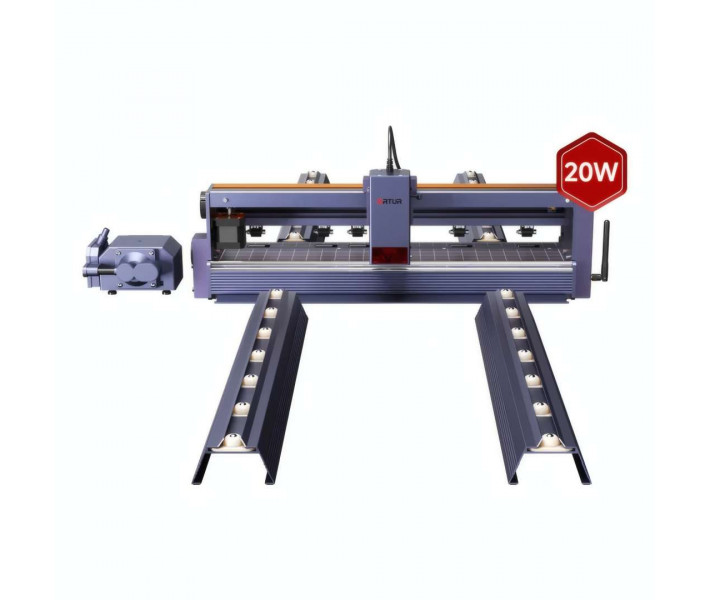 Grabadora láser Ortur F10 20W Alimentador de Rodillo