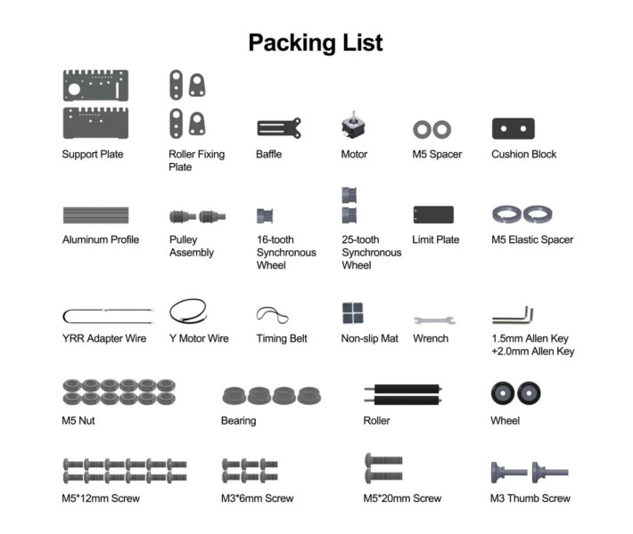 Rodillo giratorio Ortur DIY Rotary Roller YRR2.0 para grabado cilíndrico
