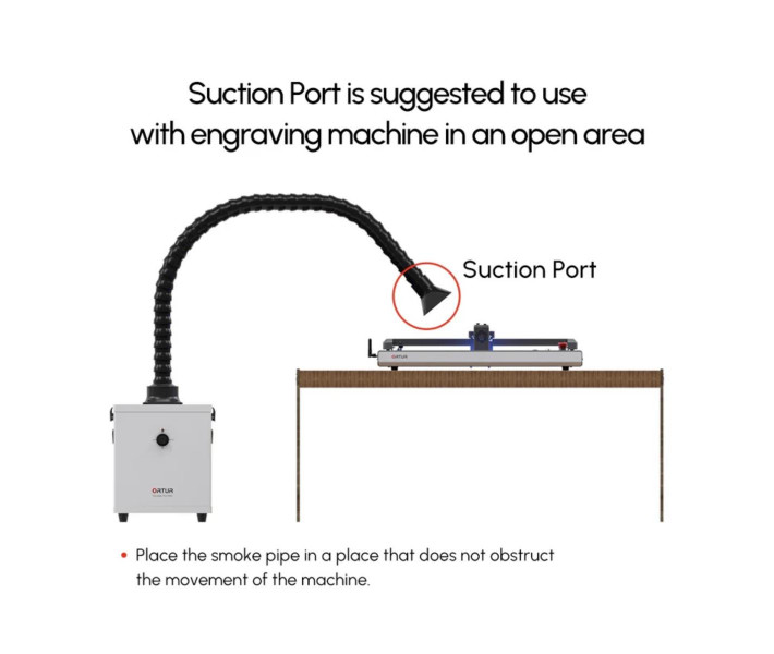 Purificador de humo Ortur 1.0 para máquina grabadora láser