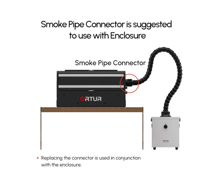 Purificador de humo Ortur 1.0 para máquina grabadora láser