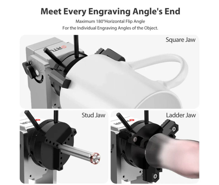 Cartucho giratorio Ortur YRC 1.0 con eje Y para grabadores láser