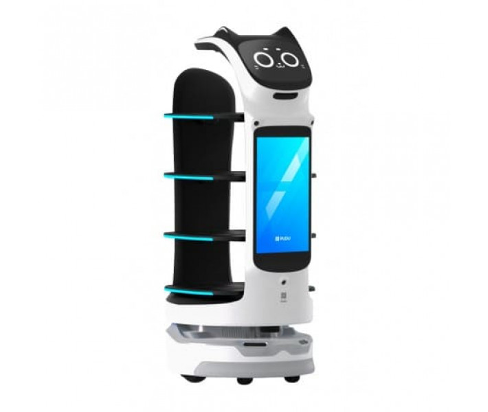 PUDU BellaBot Pro White robot de entrega y publicidad