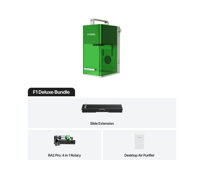 Grabador láser portátil xTool F1 | Paquete Deluxe