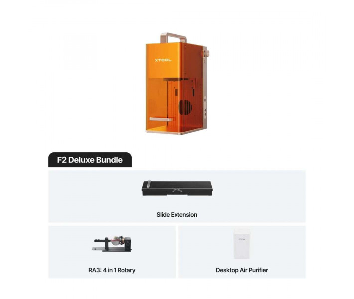 Pack xTool F2 Deluxe Bundle – Kit de Grabado Láser Profesional Completo