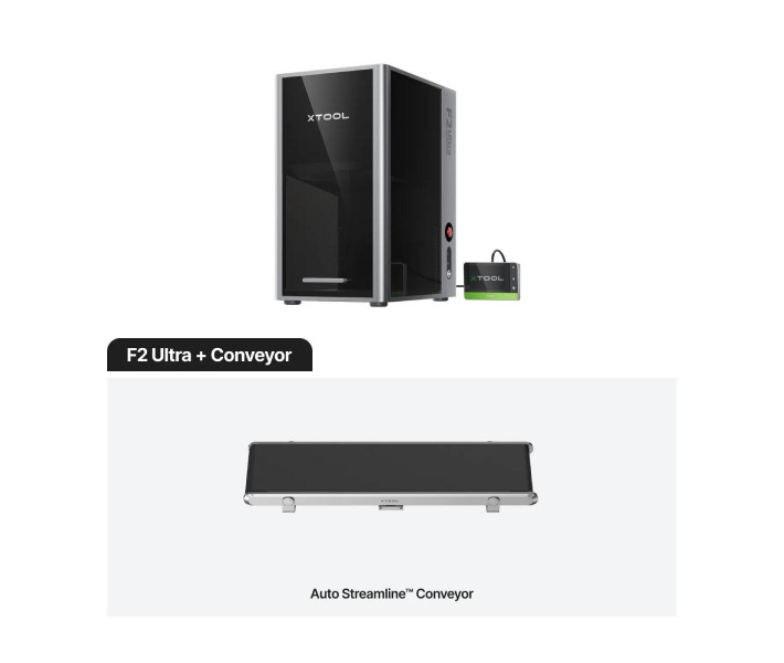 Grabador xTool F2 Ultra con 1 láser + Cinta transportadora Auto Streamline