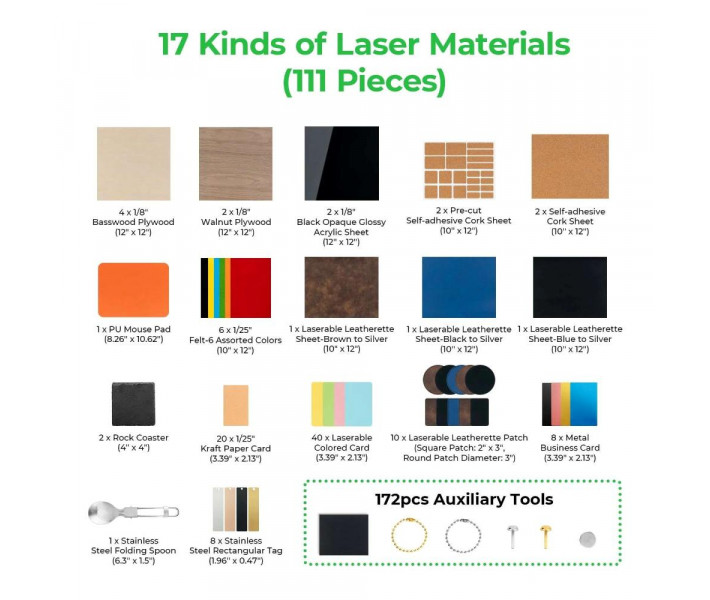 Kit de Exploración de Material con Láser (111 piezas)