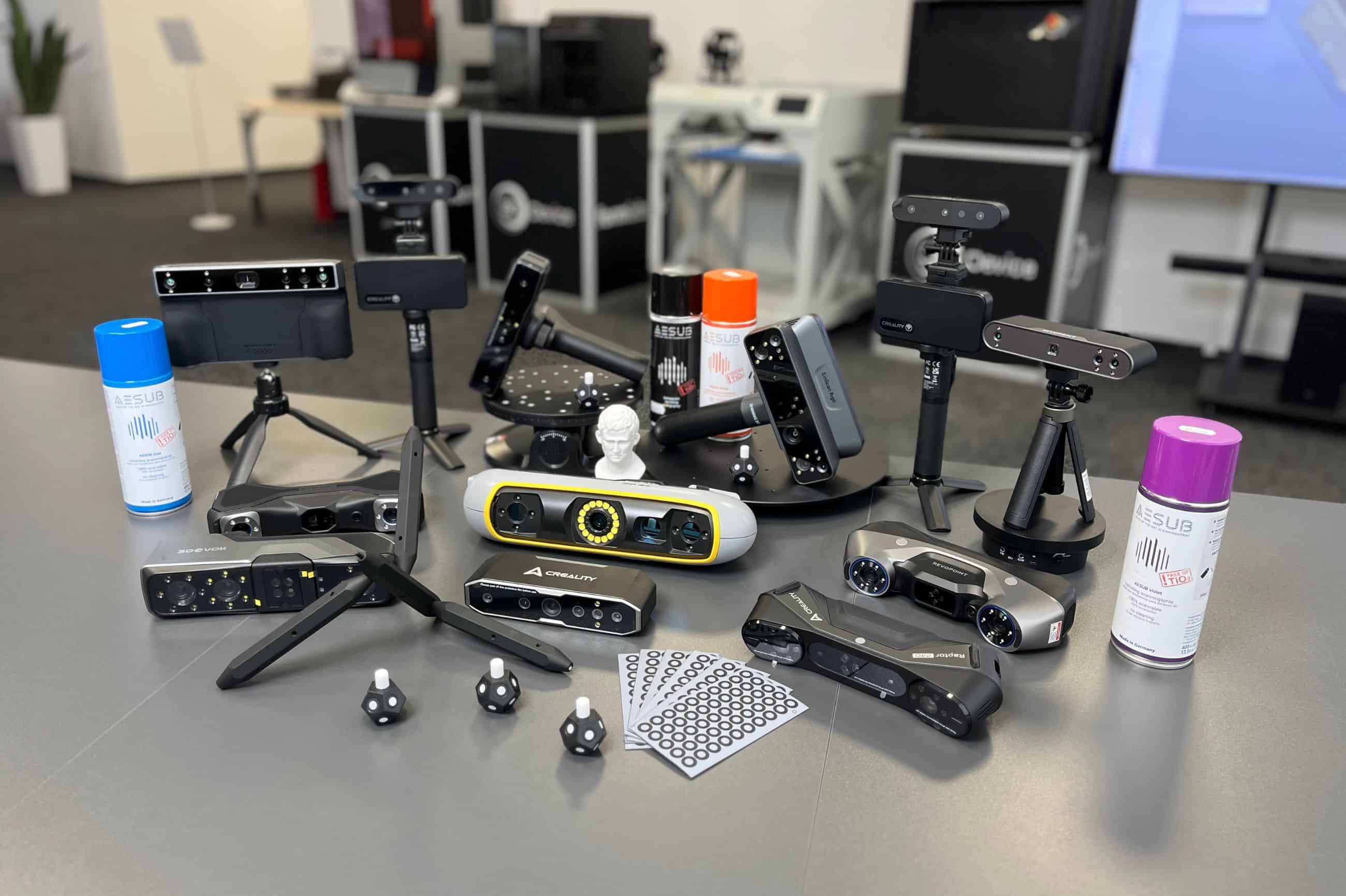 Accesorios para escaneo 3D y sprays AESUB