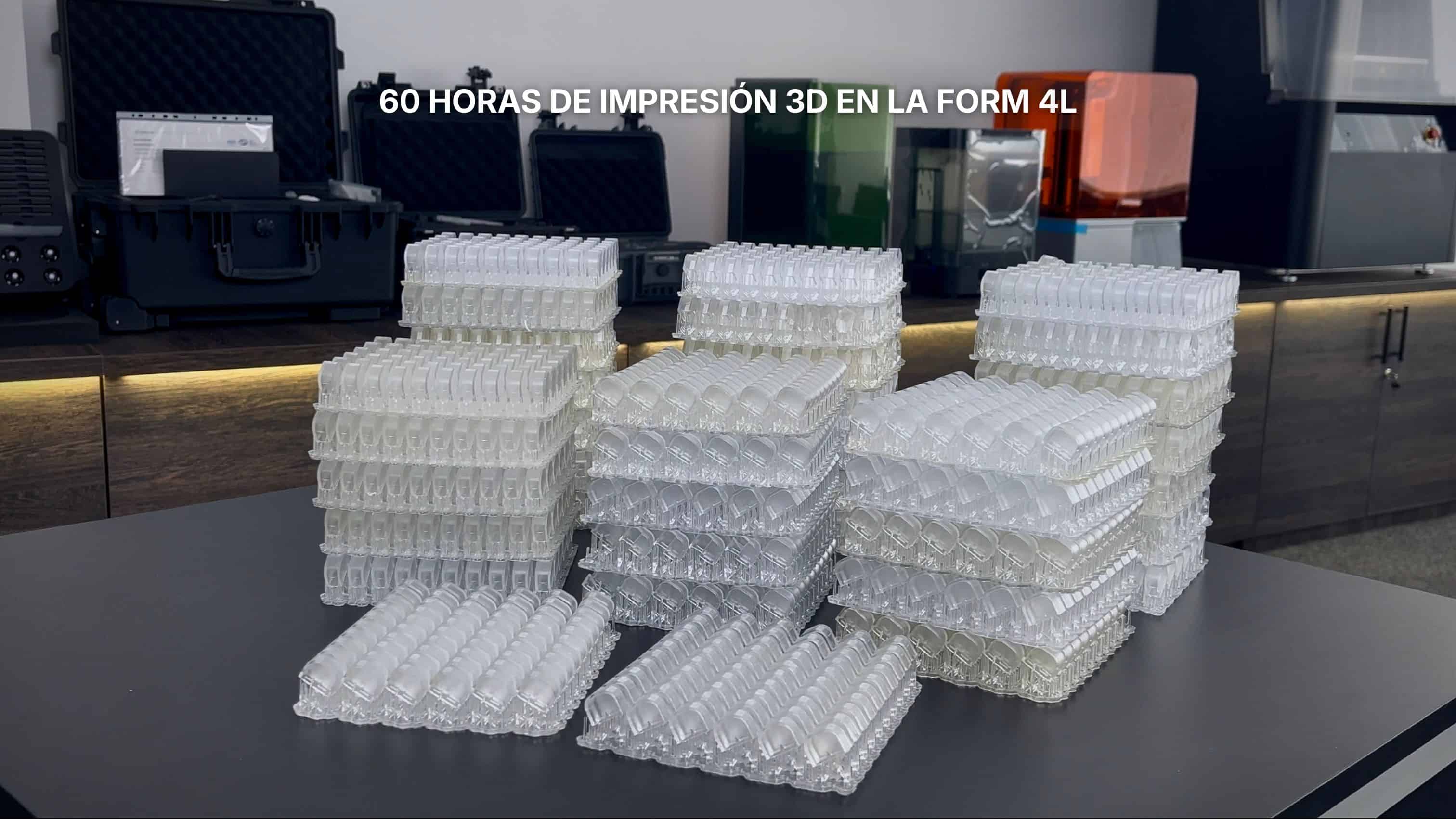 Producción en serie masiva tras 60 horas de ciclos en la Formlabs Form 4L