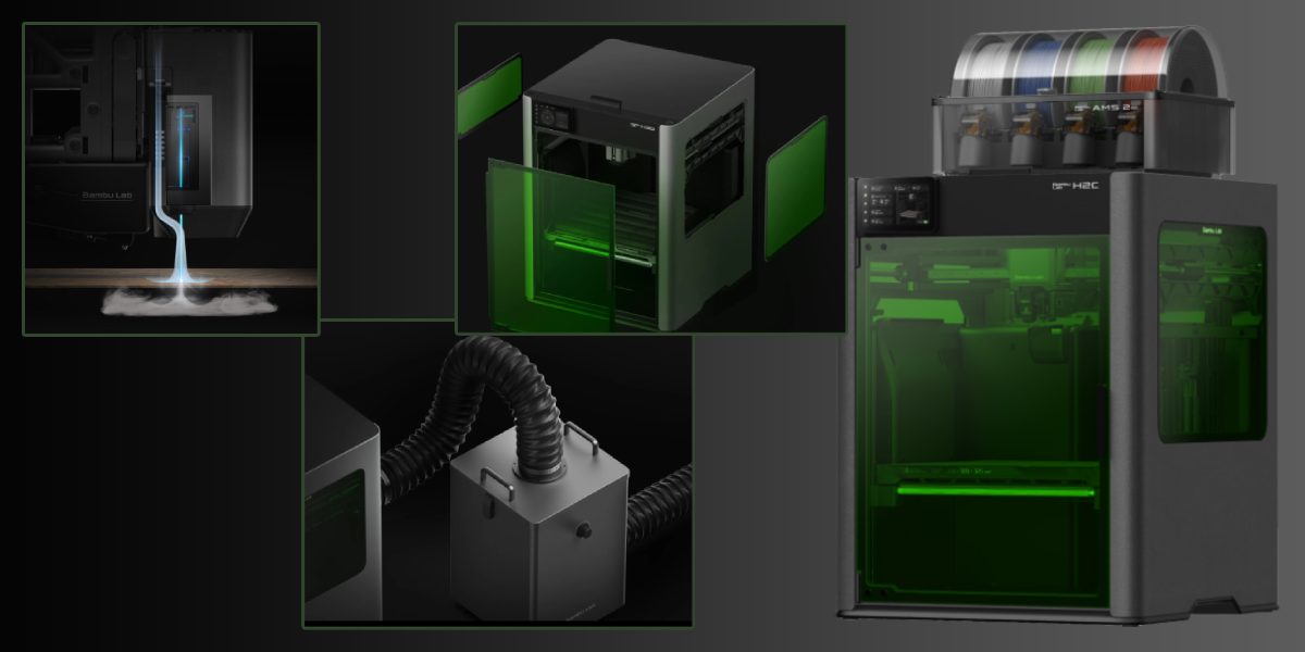 Bambu Lab H2C Laser Full Combo 10W: sistema para impresión 3D y grabado