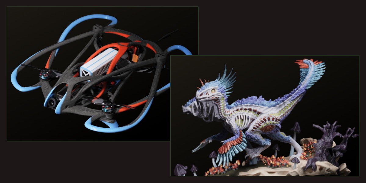 Sustitución automática de cabezales de impresión: impresión sencilla de piezas multicolores complejas