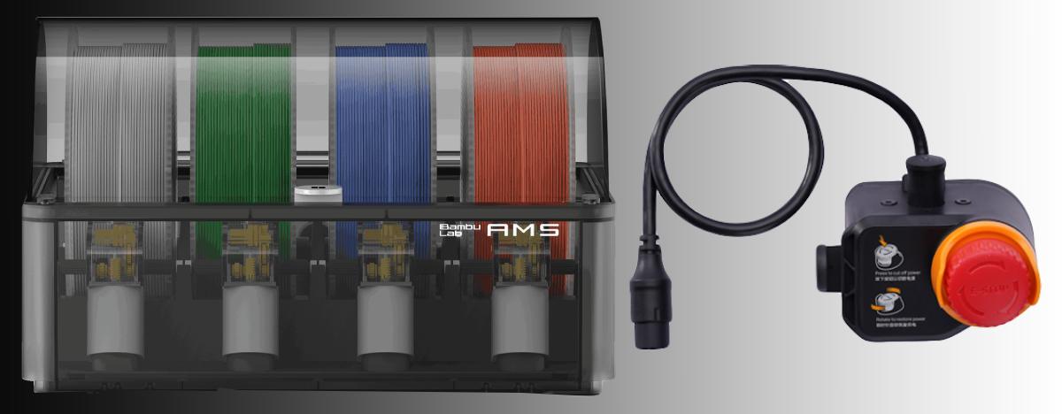 Impresión 3D a color, botón de parada de emergencia incluido