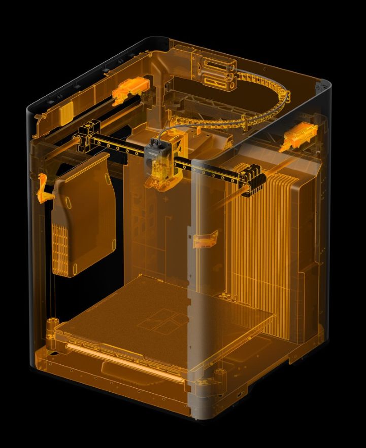 Impresora 3D Bambu Lab H2S Combo con cámara resistente al fuego, que proporciona protección pasiva y seguridad adicional.
