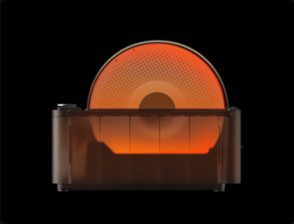 Sistema Bambu Lab AMS 2 Pro con función de rotación automática de carretes, que asegura un secado uniforme del filamento.