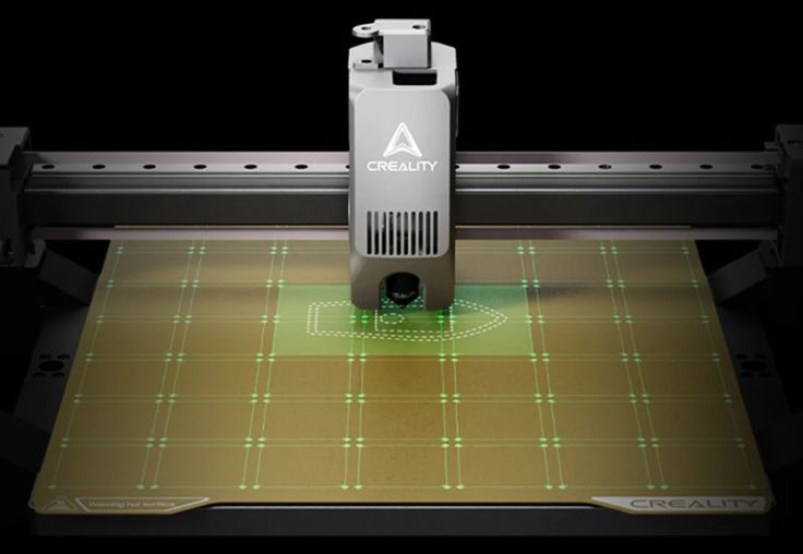 Sistema inteligente de autoalineación que sondea solo una zona específica de la plataforma de impresión donde se colocará el modelo.