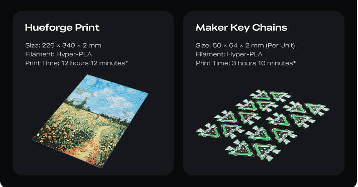 Impresionante velocidad de impresión de 600 mm/s.