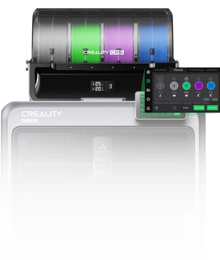 El Sistema de Filamentos de Creality (CFS) admite hasta 16 colores.