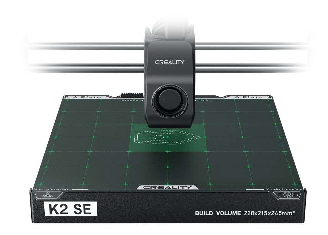 Cabezal de impresión de la K2 SE realizando la nivelación automática sobre la plataforma.