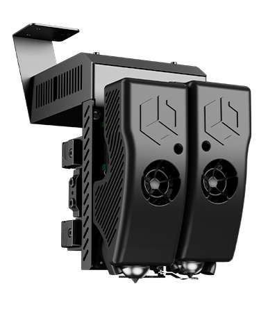 Primer plano del kit de doble extrusor inteligente auto-elevable de la CreatBot D1000 Pro HS, diseñado para diversos materiales e impresión a alta temperatura de hasta 420°C.