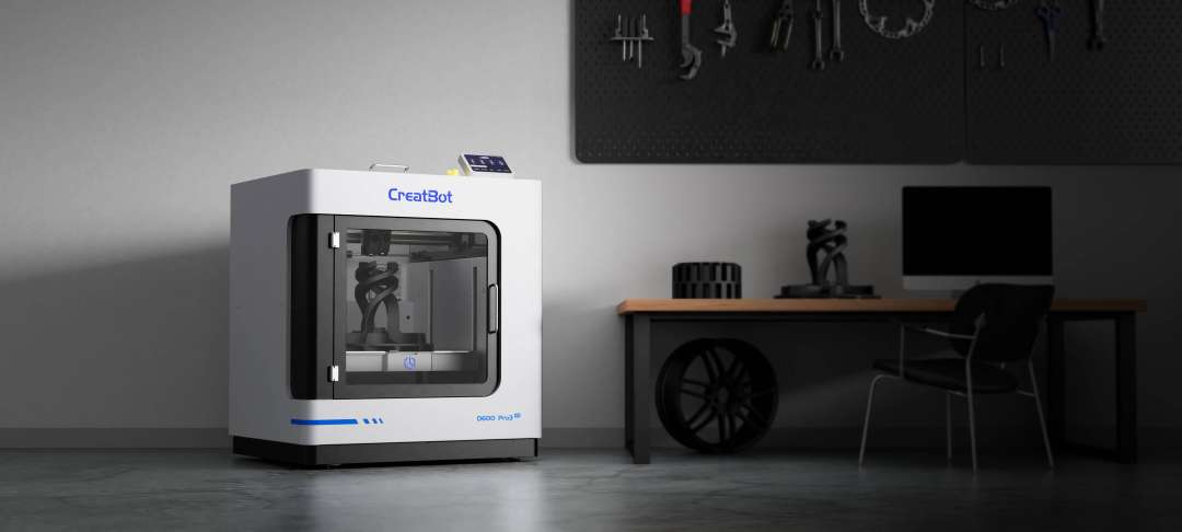 Impresora 3D industrial funcionando en el taller