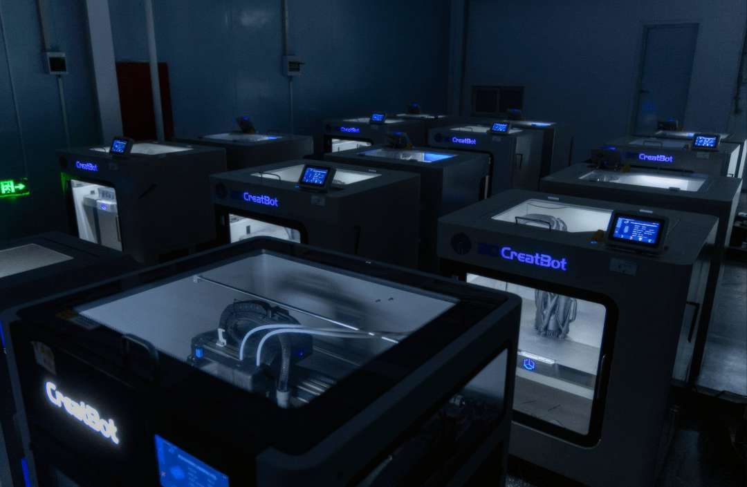 Varias impresoras 3D Creatlabs D800 Ultra en funcionamiento en un espacio grande