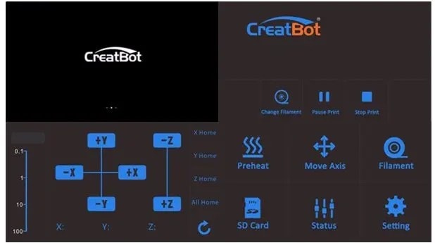CreatBot F430 pantalla de cristal líquido