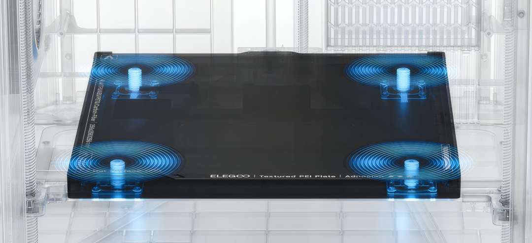 Placa de mesa PEI texturizada con fijación magnética en las cuatro esquinas