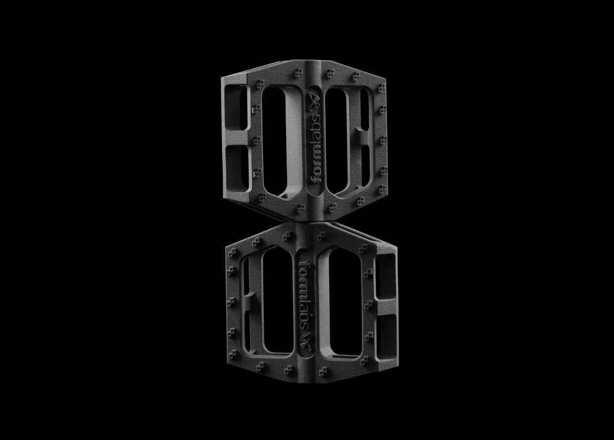 Pedal de bicicleta de uso final fabricado con polvo SLS Formlabs Nylon 12