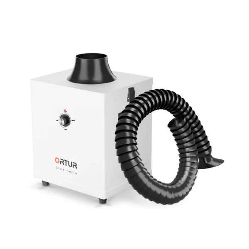 Purificador de Humo Ortur con sistema de filtración de 3 capas
