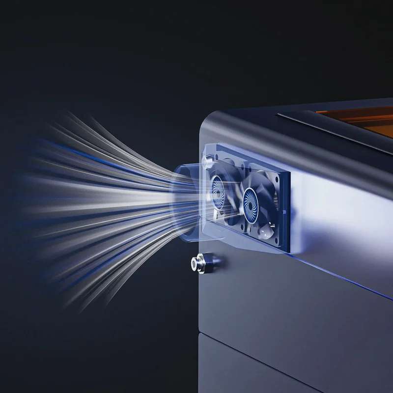 Ortur H20 40W: Ventilación Eficiente con Ventilador de Extracción Incorporado para un Entorno de Trabajo Limpio