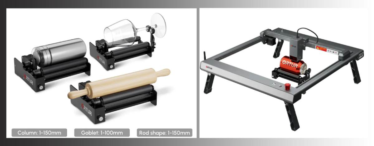 Ortur YRR 3.0: accesorio para grabadoras para grabado de cilindros