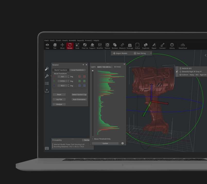 Algoritmos avanzados de compensación de contorno 3D Printer Raise3D DF2 Complete Package