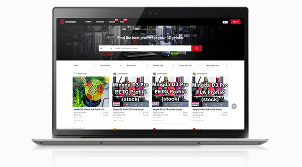 ideaMaker Library Raise3D Pro3