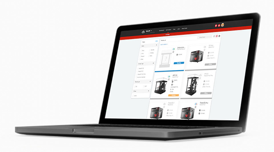 RaiseCloud - plataforma en la nube para la gestión de la impresión 3D Raise3D Pro3