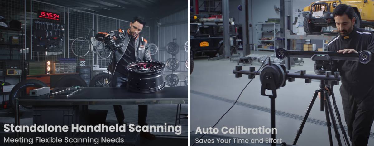 Diferentes métodos de escaneo Revopoint Trackit Optical Tracking