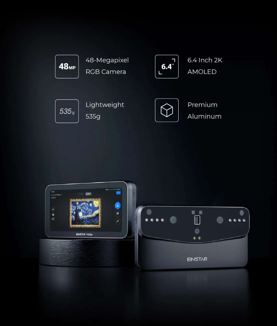 EinStar Vega con cámara RGB de 48 MP, pantalla AMOLED 2K de 6,4 pulgadas, peso de 535 g y cuerpo de aluminio premium